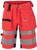 Håndverksshorts Veidekke HiVis kl.2 rød/svart str 60