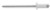 Blindnagle standard farget aluminium