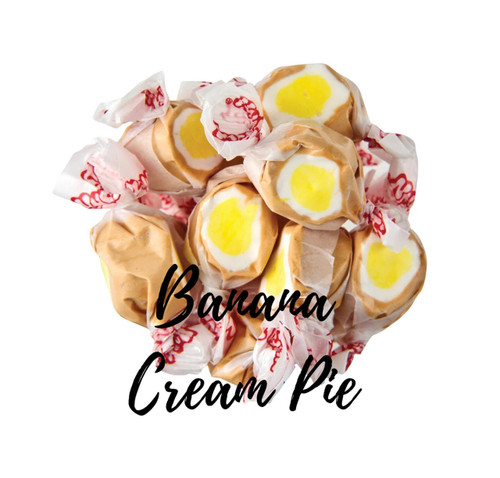 Banana Cream Pie Salt Water Taffy Candy - 8 oz. of the World's Best Taffy! Santas Christmas World Free Shipping over 35 dollar orders Banana Cream Pie Salt Water Taffy Candy - 8 oz. of the World's Best Taffy! Santas Christmas World Free Shipping over 35 dollar orders