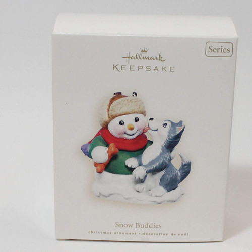  Hallmark Ornament QX7129 Snow Buddies  Santas Christmas World Free Shipping over 35 dollar orders