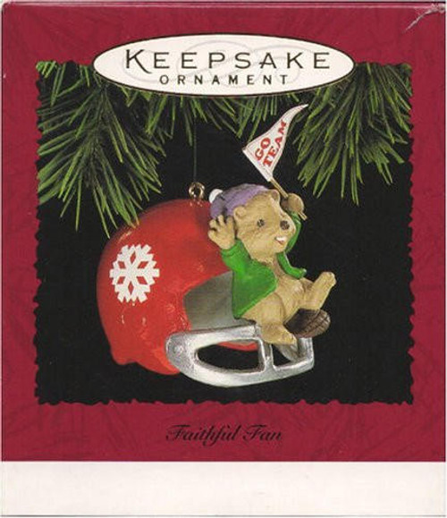  Hallmark Keepsake Ornament Faithful Fan 1995  Santas Christmas World Free Shipping over 35 dollar orders