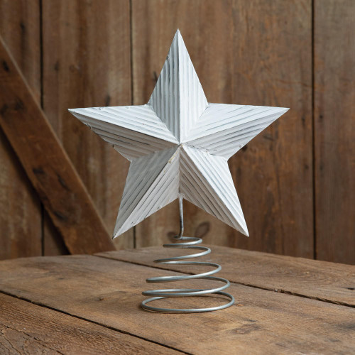 SHCW Farmhouse Metal Star Christmas Tree Topper  Santas Christmas World Free Shipping over 35 dollar orders