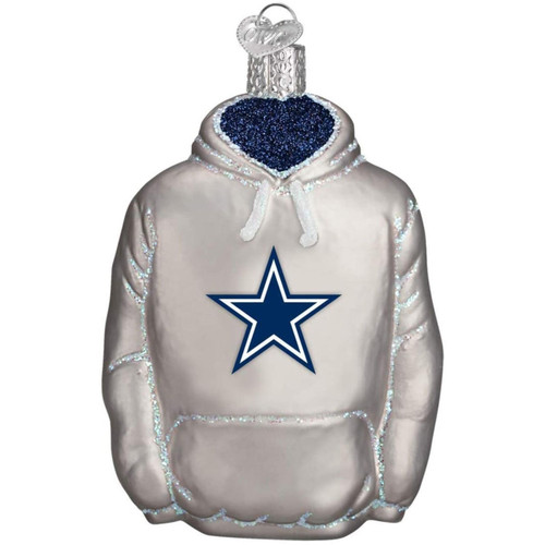 Old World Christmas Dallas Cowboys Hoodie Christmas Tree Ornament  Santas Christmas World Free Shipping over 35 dollar orders