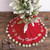 Primitives by Kathy Merry Christmas Red 12.5" Small Christmas Tree Skirt  Santas Christmas World Free USA shipping orders over $35