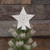 SHCW 5" Whitewashed Tin Star Tree Topper  Santas Christmas World Free USA shipping orders over $35