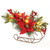 SHCW Light Up Holiday Poinsettia Sleigh Centerpiece  Santas Christmas World Free Shipping over 35 dollar orders