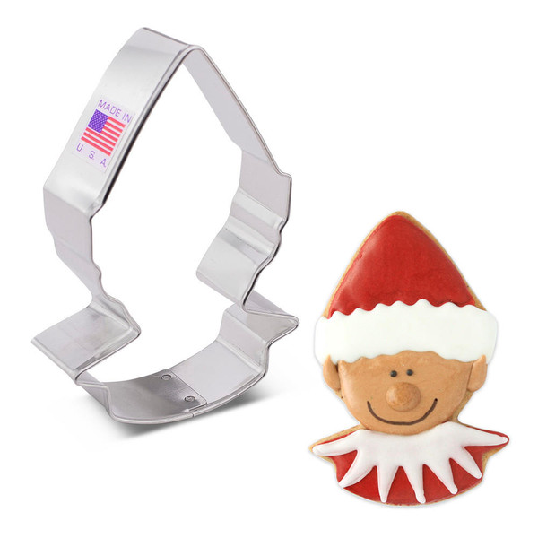Ann Clark Cute Elf Metal Cookie Cutter  Santas Christmas World Free Shipping over 35 dollar orders