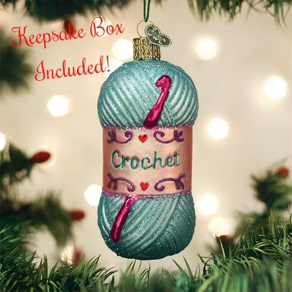  Crochet Christmas Tree Ornament With Keepsake Box | Old World Christmas | Free USA Shipping!  Santas Christmas World Free Shipping over 35 dollar orders