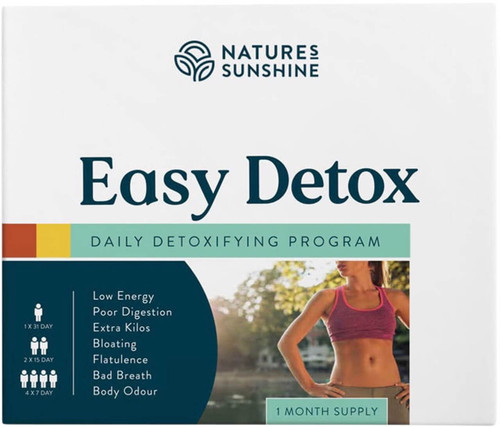 Natures Sunshine Easy Detox Kit for liver support, constipation relief, bloating and flatulence