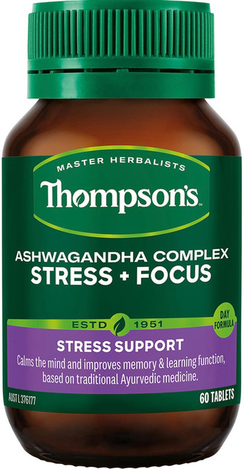 Thompsons Ashwagandha Complex Stress + Focus 60 Tablets
