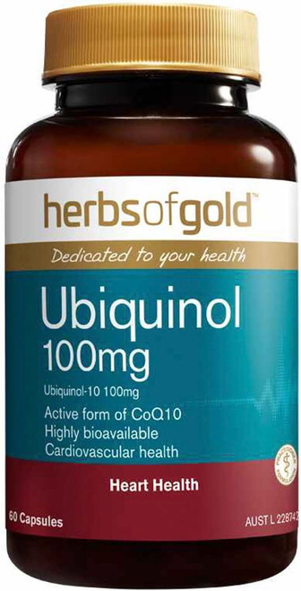 Herbs of Gold Ubiquinol 100mg 60 Caps