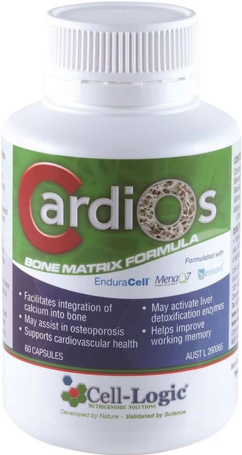 Cell-Logic CardiOs Bone Matrix Formula 60 Caps for bone health, calcium integration & cardiovascular health