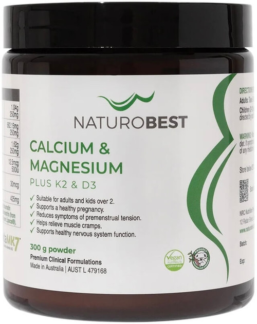 NaturoBest Calcium & Magnesium Plus K2 & D3 300g