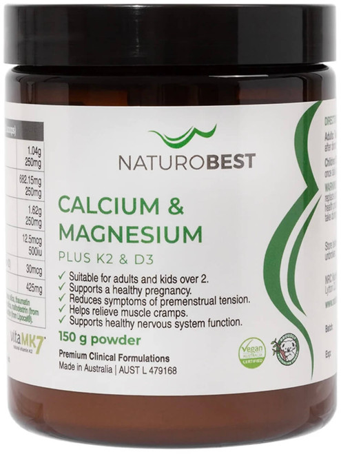 NaturoBest Calcium & Magnesium Plus K2 & D3 150g