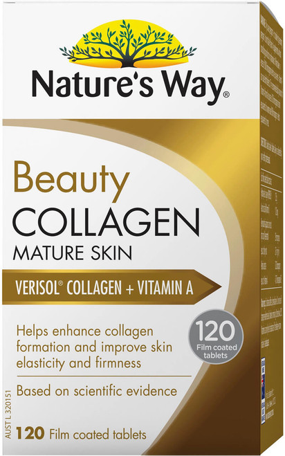 Nature's Way Beauty Collagen Mature Skin 120 Tabs x 3 Pack = 240 Tabs