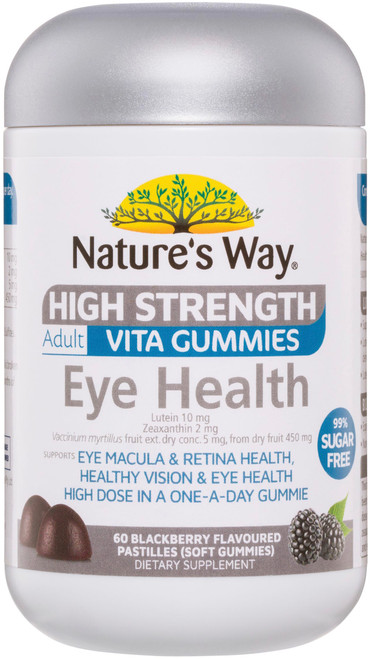 Nature's Way Eye Health High Strength 60 Adult Vita Gummies x 3 Pack