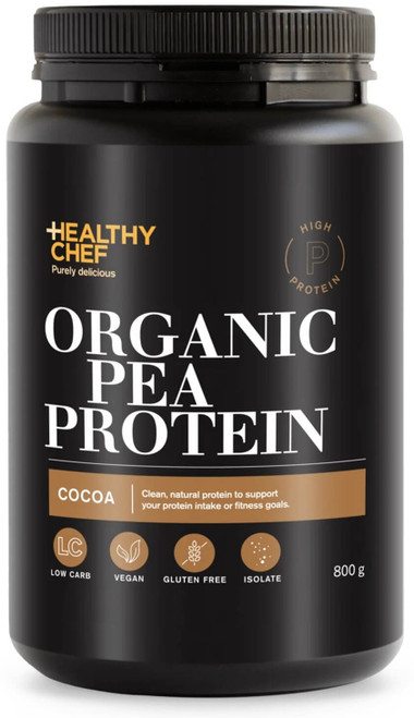 The Healthy Chef Organic Pea Protein Cocoa 800g The Healthy Chef Organic Pea Protein Cocoa 800g