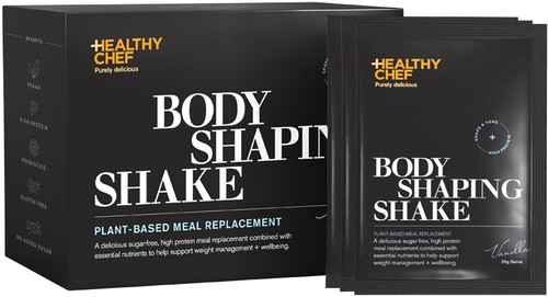 The Healthy Chef Body Shaping Shake Plant-Based Meal Replacement Vanilla 35g x 14 Sachets = 490g
