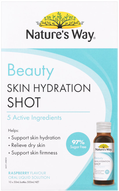 Nature's Way Beauty Skin Hydration Shot 10 x 50ml x 2 Pack = 20 Shots