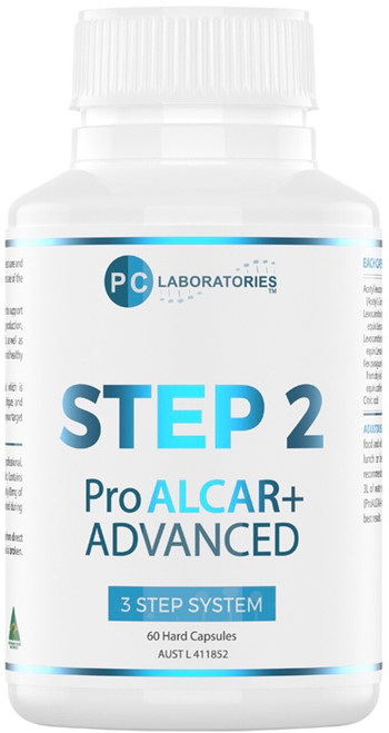 PC Laboratories Step 2 ProALCAR+ Advanced 60 Caps with Acetyl L-Carnitine and Yerba Mate assists fat breakdown and supports energy levels