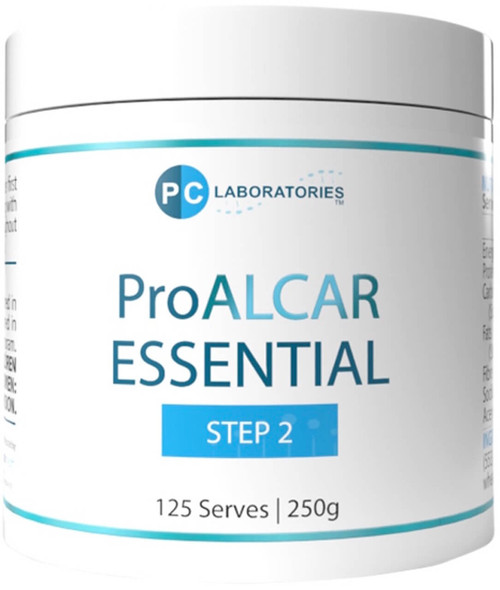 PC Laboratories Step 2 ProALCAR Essential 250g with Acetyl L-Carnitine helps reduce body fat and supports fat metabolism