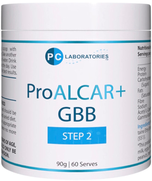 PC Laboratories Step 2 ProALCAR+ GBB 90g with Acetyl L-Carnitine and Gamma-Butyrobetaine helps reduce body fat and supports fat metabolism
