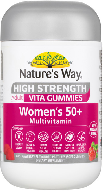 Nature’s Way High Strength Women's 60+ Multivitamin 50 Adult Vita Gummies x 3 Pack = 180 Gummies