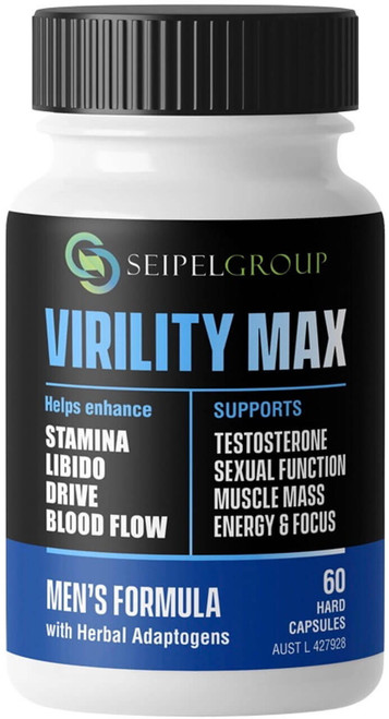 Seipel Group Virility Max 60 Caps with Tribulus, Fenugreek, Panax Ginseng and Damiana supports male libido, stamina and sexual function