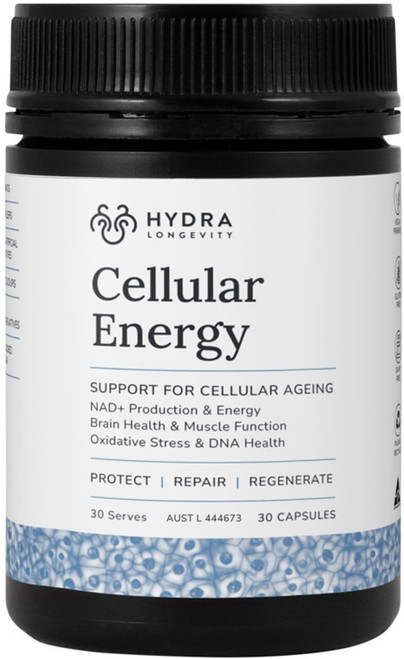 Hydra Longevity Cellular Energy 30 Caps advanced cellular health and mitochondrial support supplement