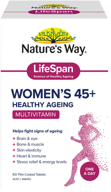 Nature's Way LifeSpan Women's 45+ Healthy Ageing Multivitamin 60 Tabs x 3 Pack = 180 Tabs