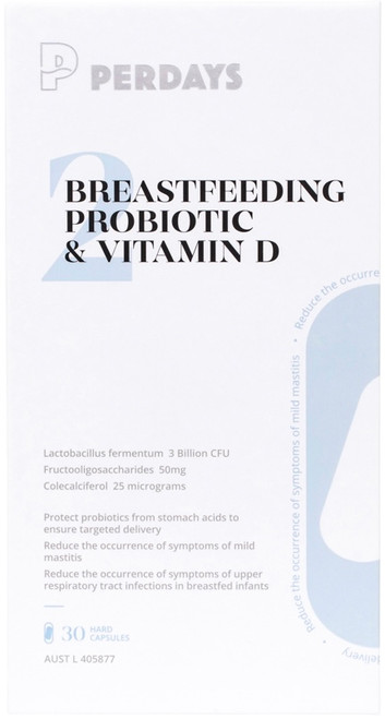 Perdays Breastfeeding Probiotic & Vitamin D 30 Caps