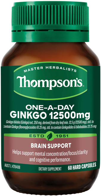 Thompsons One-A-Day Ginkgo 12500mg 60 Capsules