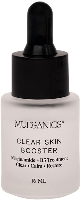 Mud Organics Clear Skin Booster 16ml with 5% Niacinamide & 5% Panthenol for breakouts, oily skin, enlarged pores, redness & skin barrier support