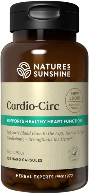 Natures Sunshine Cardio Circ 460mg 100 Caps for cardiovascular health and blood circulation