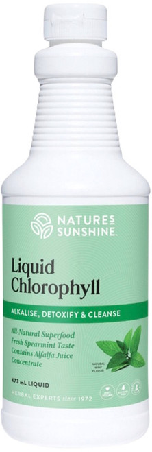 Natures Sunshine Chlorophyll Liquid 473ml for internal cleansing and body detox