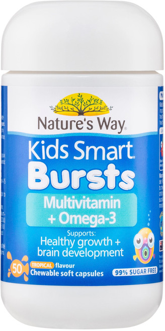 Nature's Way Kids Smart Bursts Multi & Omega-3 50 Caps x 3 Pack 