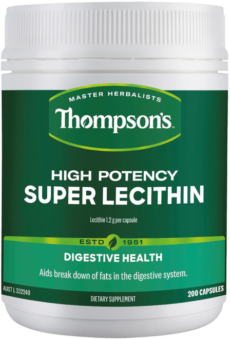 Thompsons High Potency Super Lecithin 200 Capsules