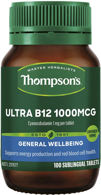 Thompsons Ultra B12 1000mcg 100 Sublingual Tablets