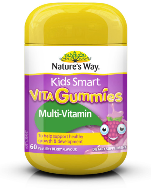 Kids Smart Vita Gummies Multivitamin plus Vegies 60 soft pastilles x 3 Pack Nature's Way