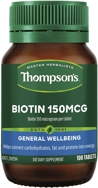 Thompsons Biotin 150mcg 100 Tablets