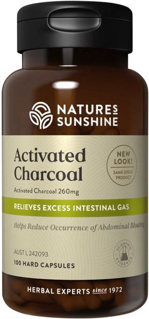 Nature's Sunshine Activated Charcoal 100 Capsules