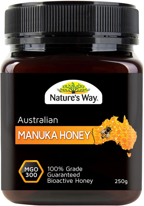 Nature’s Way Manuka Honey 300 MGO 250g x 3 Pack for immune support, digestive balance, antibacterial & antioxidant properties = 750g