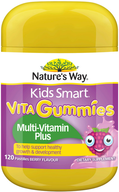 Nature's Way Kids Smart Vita Gummies Multi-Vitamin Plus 120 x 3 Pack = 360 Vita Gummies
