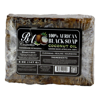RA COSMETICS 100% Black Soap Bar (5oz)