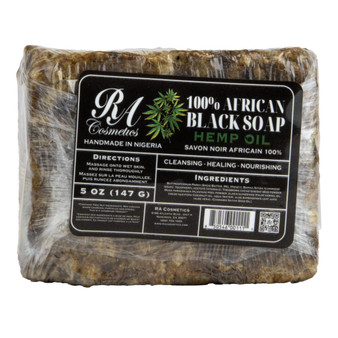 RA COSMETICS 100% Black Soap Bar (5oz)