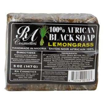 RA COSMETICS 100% Black Soap Bar (5oz)