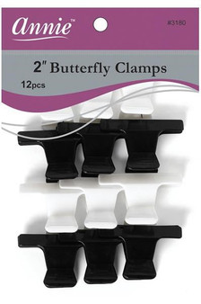 ANNIE 12pcs Butterfly Clamps Black &amp; White