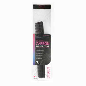 Kim &amp; C Carbon Barber Comb 7 1/2inch