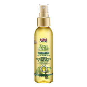 AFRICAN PRIDE Olive Miracle Heat Protection &amp; Shine Mist (4oz)