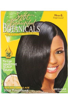 SOFT &amp; BEAUTIFUL Botanicals No-Lye Sensitive Scalp Relaxer Kit